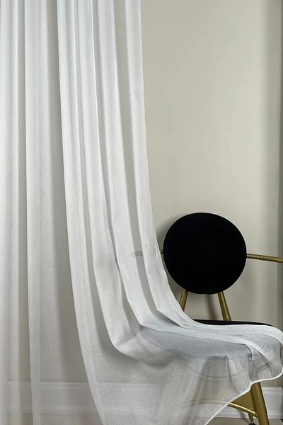 ervin Pure Voile by Modern and Minimalist Tulle Curtain with Tight Pleats