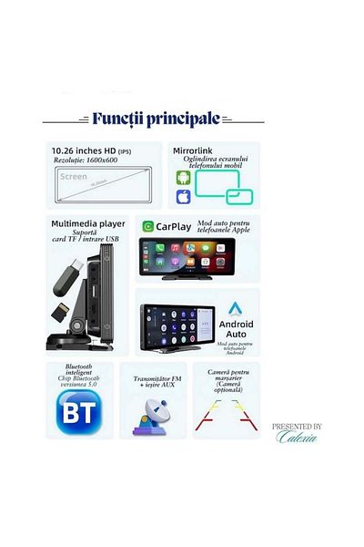 OEM Universal car navigation 10.26 inch display, Front and rear camera, Apple Carplay and Android Auto