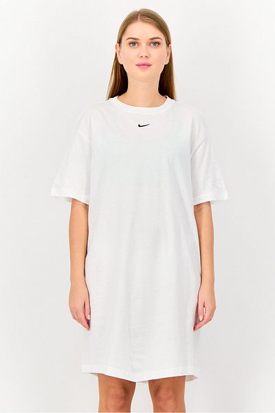 Nike Women Sportswear Fit Short Sleeve Outdoor Shirt Dress, White