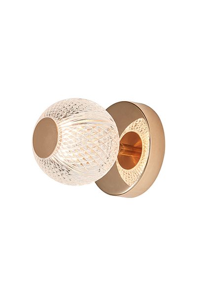 Braytron Sconce Br-bv01-00013, 1xg9, Gold Transparent