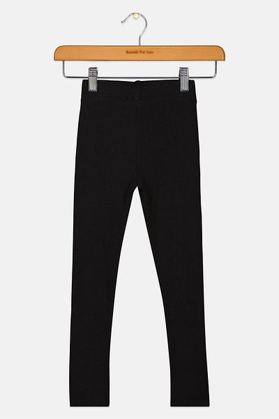 Koton Kids Girl Graphic Print Leggings, Black