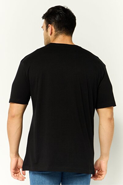 Cavalli Class Men Crew Neck Short Sleeves Graphic Print T-Shirt, Black