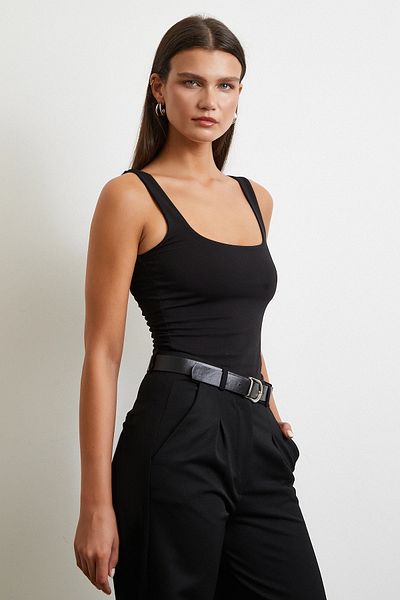 Never more Basic Top Black with Strap