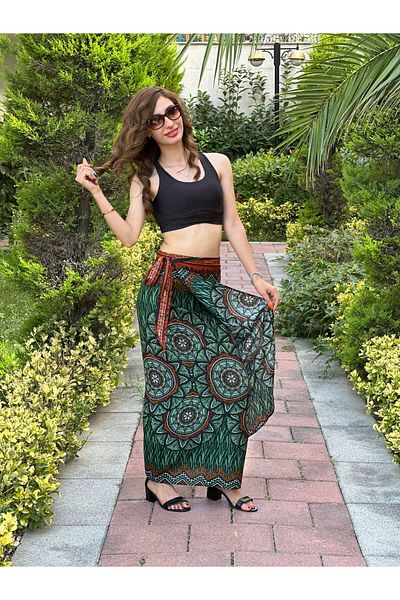 Gönülden Tasarım Ethnic Patterned Binding Women's Skirt