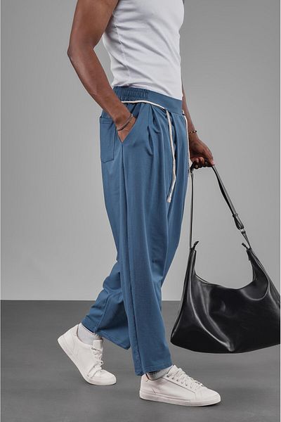 king brich Shalwar Cut Elastic Waist Trousers