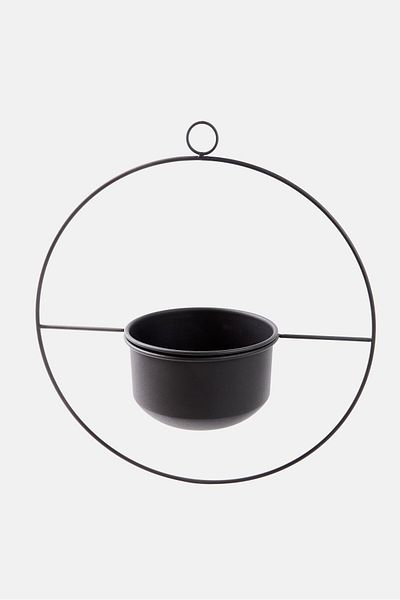 Evila Originals Metal Hanging Plant Pot Payanda 40 H x 40 L x 17 W cm, Black