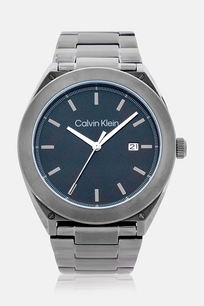 Calvin Klein Men 25200197 Stainless Steel Analog Watch 44 mm, Dark Grey