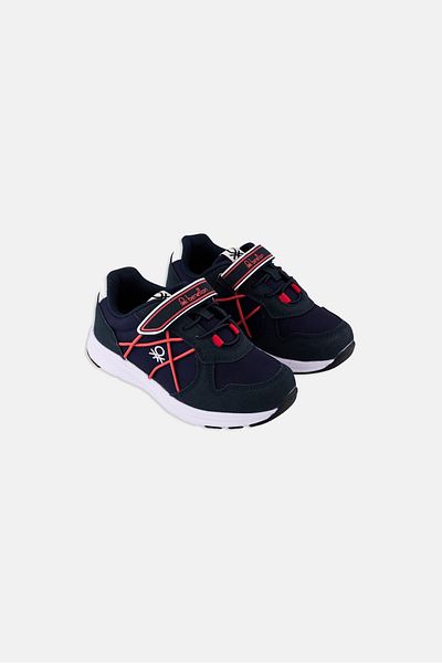 United Colors of Benetton Kids Boy Ascent Velcro Closure Shoes, Navy Blue