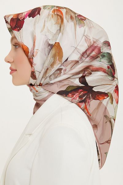 Armine Silk Scarf 8715D (Twi̇ll) (Nostalji̇)-04