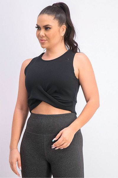Reebok Women Sports Fit Sleeveless Novelty Crop Top, Black