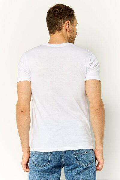 Cavalli Class Men Crew Neck Short Sleeves Graphic Print T-Shirt, White