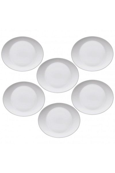 Bormioli Rocco Set of 6 opal plates BORMIOLI RONDA 30x26cm