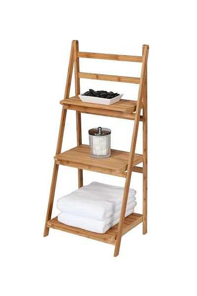 Creative Bath Ecostyles 3-Shelf Ladder Tower Organizer Brown 50x20cm