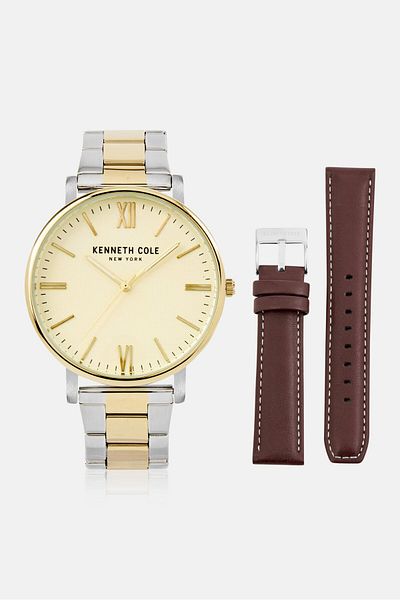 Kenneth Cole Men KCWGG2179461 Analog Interchangeable Strap Watch 43 mm, Multicolor