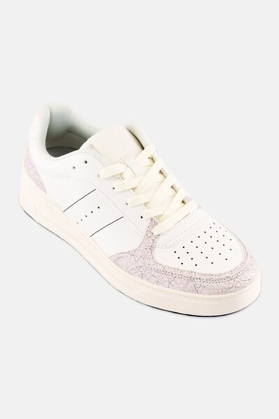 English Laundry Men Brand Logo Lace Up Casual Shoes, Off-White