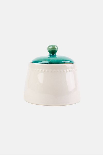 Fissman Ceramic Sugar Pot With Lid 450ml, Multicolor