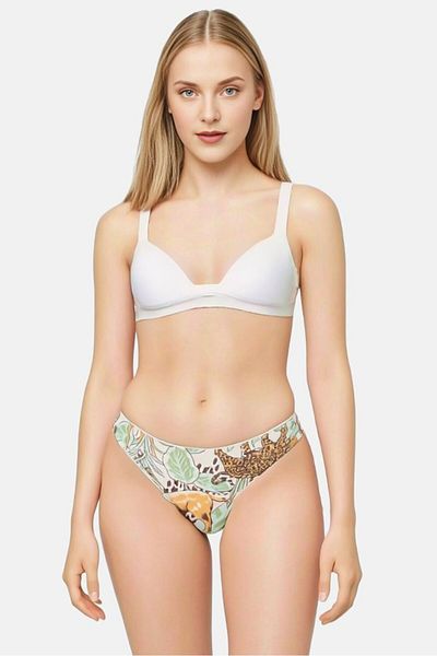 aerie Women Allover Print Pull On Thong, Multicolor