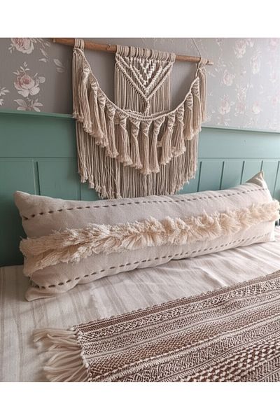 Kubrahobi Decorative Handmade Long Pillow Interior Filling Vintage Model