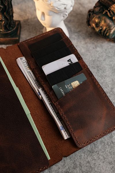 TROYACRAFT Handmade Leather Phone Wallet - Artemis