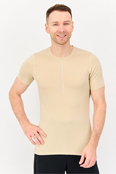 Puma Men Sportswear Fit Short Sleeve Training T-Shirt, Beige