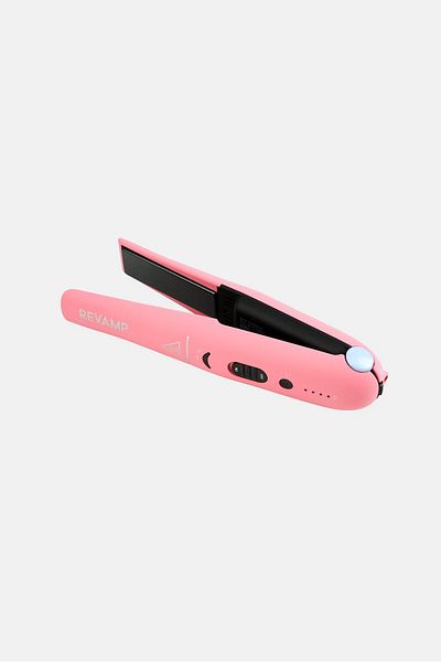 Revamp Liberate Cordless Compact Ceramic Hair Straightener, Pink