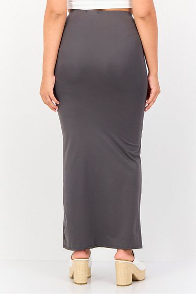 Don't Call Me Jennyfer Women Solid Maxi Skirt, Grey