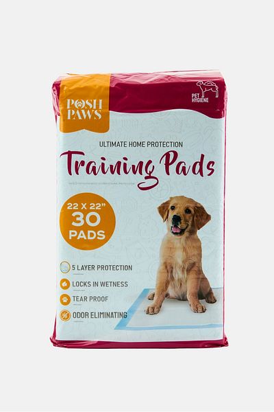 Posh Paws 5 Layer Protection 30 Pieces Training Pads, Multicolor
