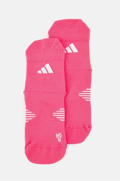 adidas Women 1 Pair Supernova Performance Quarter Socks, Neon Pink
