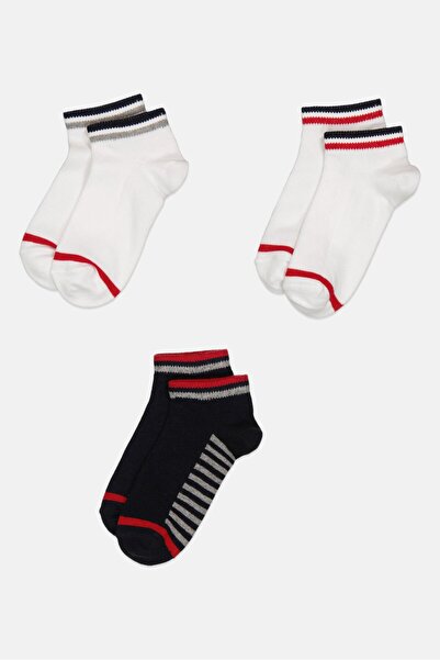 Rocawear Toddlers Boys 3 Pairs Stripes Ankle Socks, Multicolor