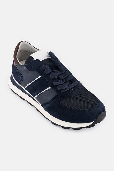 Geox Men Lace Up Casual Shoe, Navy Blue