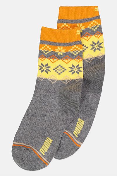 Puma Women 1 Pair Brand Logo Outdoor Socks, Multicolor