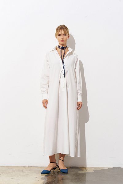 Merve DAĞLI Ni̇sya Poplin Maxi Tunic