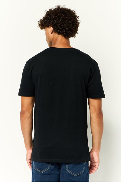 Cavalli Class Men Crew Neck Short Sleeves Graphic Print T-Shirt, Black