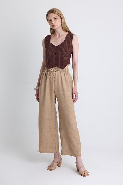 Rays Mink Waist Elastic Cotton Knitted Trousers 8045A