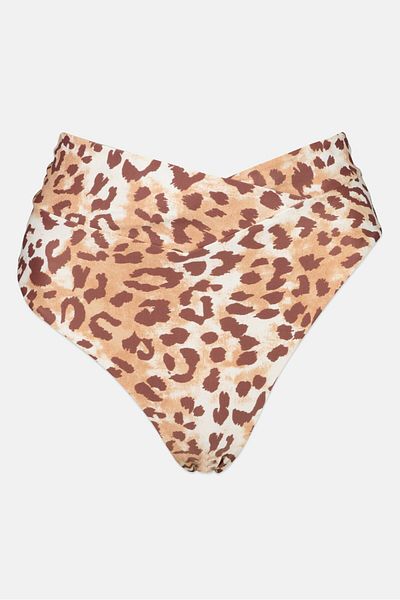 aerie Women Animal Print Bikini Bottom, Multicolor