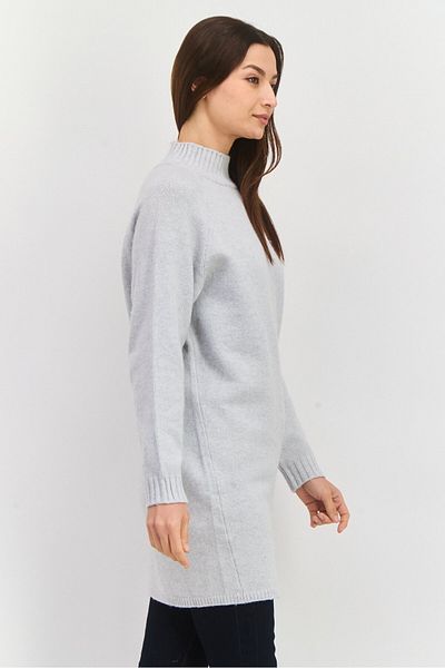 Hugo Boss Women Heather Knitted Sweater Dress, Light Grey