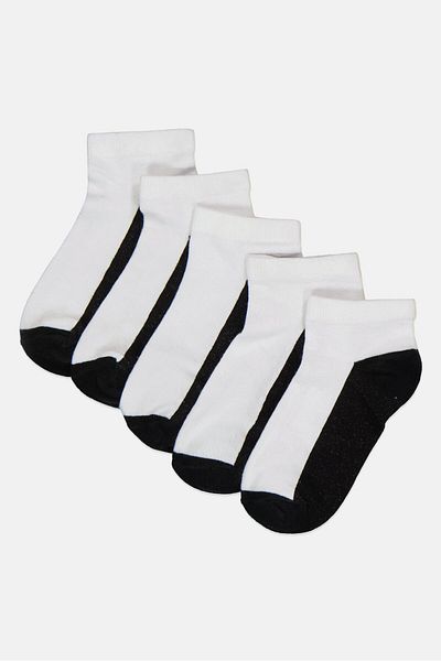 Bebe Kids Girl 5 Pairs Ribbed Ankle Socks, Multicolor