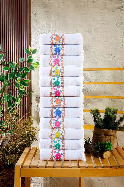 Pamira 10 Pieces 40X70 Fringed Wedding, School, Convoy Towel