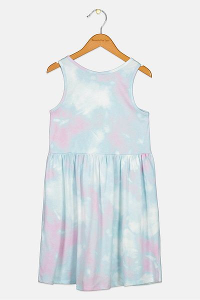 DeFacto Kids Girl Tie Dye Casual Dress, Multicolor