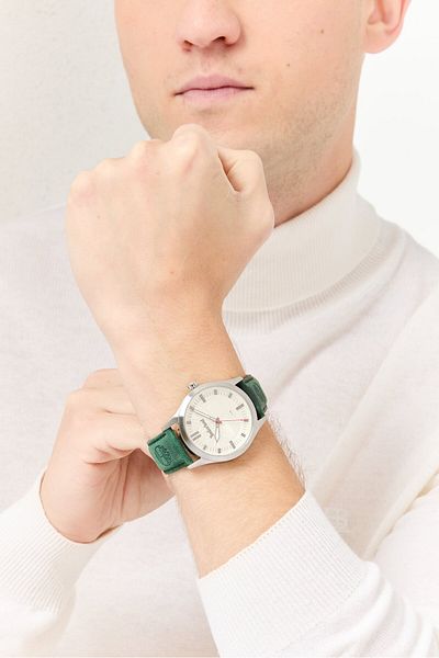 Timberland Men TDWGA0029604 Rambush Leather Analog Watch 42mm, Dark Green