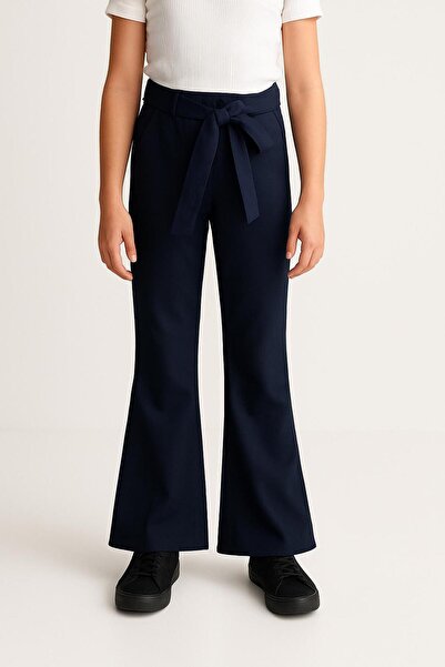 NEWKİDS Školní dívčí kalhoty s širokými nohavicemi