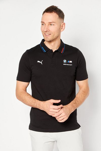 Puma Men Sportwear Fit Short Sleeve Outdoor Polo Shirt, Black/Combo