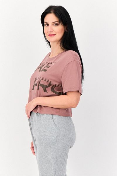 Nike Women Sportswear Fit Short Sleeves Training Top, Mauve