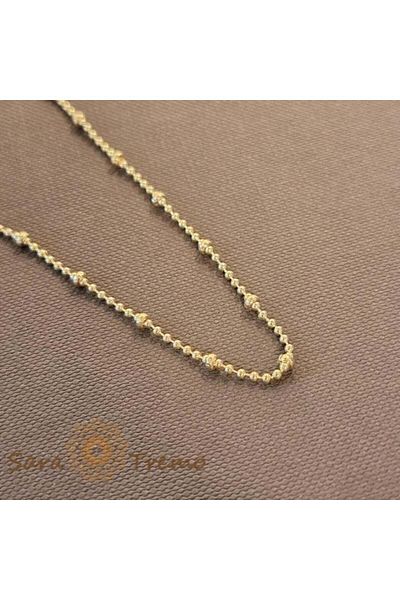 saratremo Brățară placată cu aur 18K pentru femei, model biluțe 4 cu 1, 18 cm