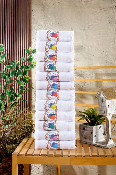 Pamira 10 Pieces 40X70 Fringed Wedding, School, Convoy Towel
