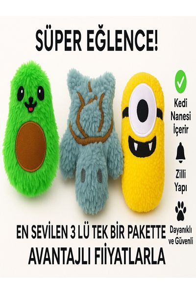 Dalipet Most Liked 3-Piece Toy Turtle-Avocado-Mini Fun Toy Pack