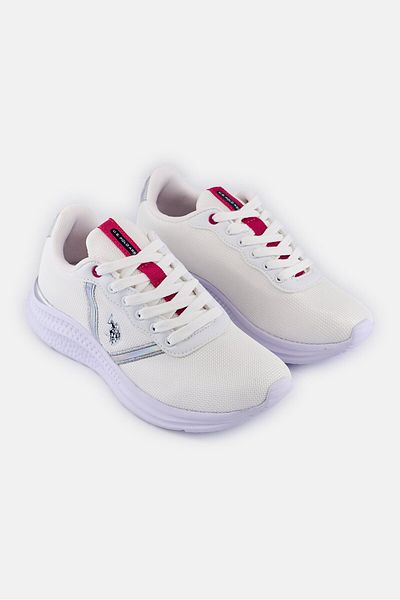U.S. Polo Assn. Women Lace Up Casual Shoes, White