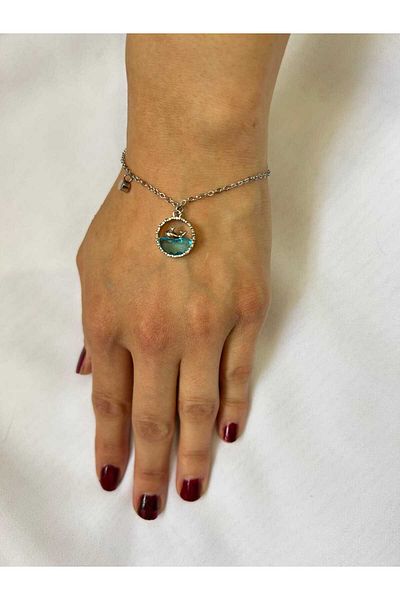 Gold Tasarım Fish Ocean Steel Wrist