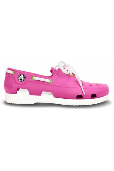 Crocs Pantofi sport cu șiret pentru copii, culoare Beach Line - Fuchsia