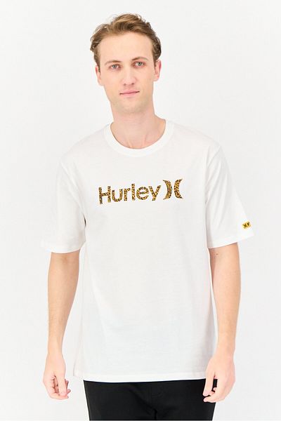 Hurley Men Sportswear Fit Short Sleeves Outdoor T-Shirt, White